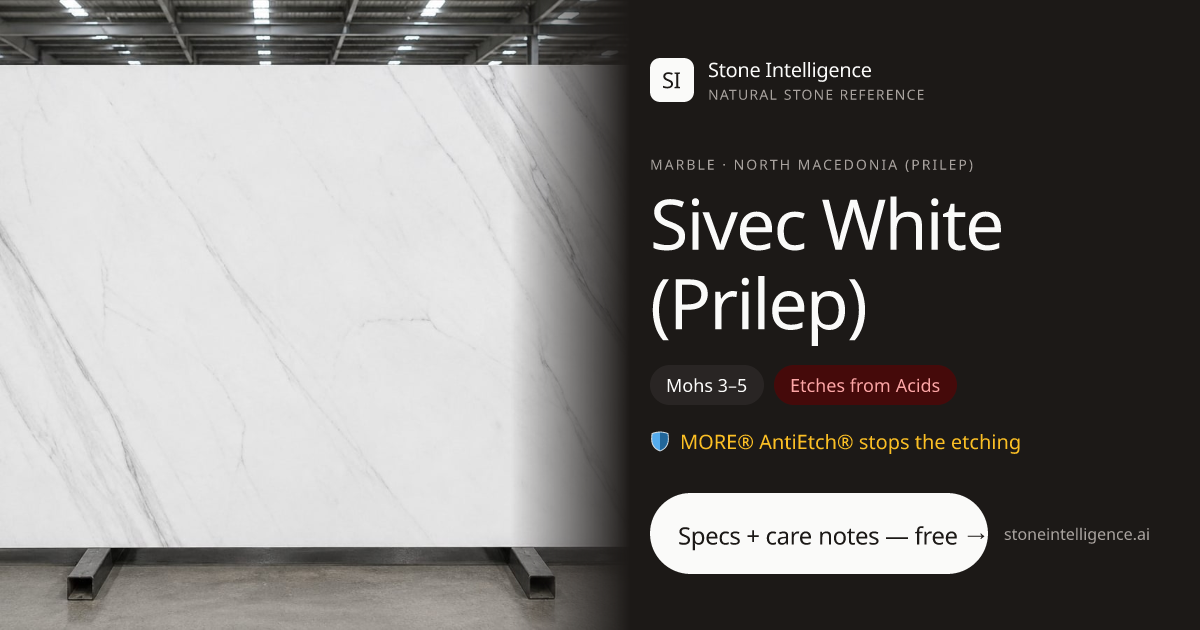 Sivec White (Prilep) Marble — Technical Data & Care Guide | Stone ...
